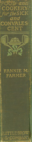 Food and Cookery -- Fannie Farmer  spine